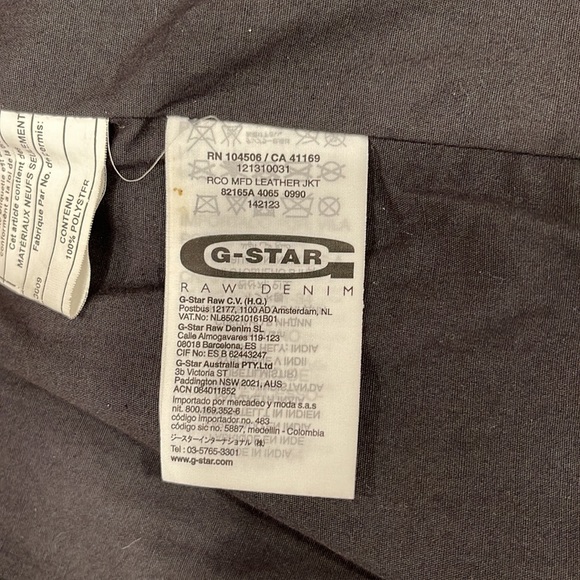Mens G-star leather jacket - Picture 6 of 6